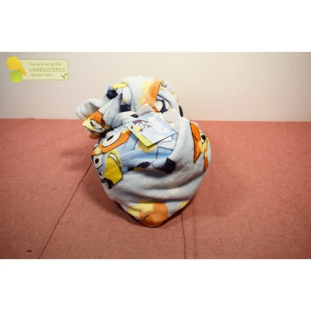 Bluey Pillow Plush and Throw Blanket Blue